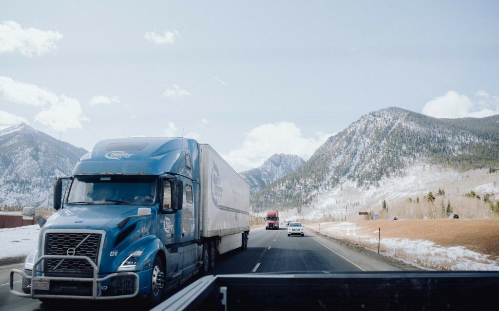 blue truck background